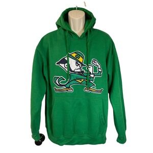 Notre Dame Fighting Irish Classic Hoodie Sweatshirt, Large, Green, Great Logo